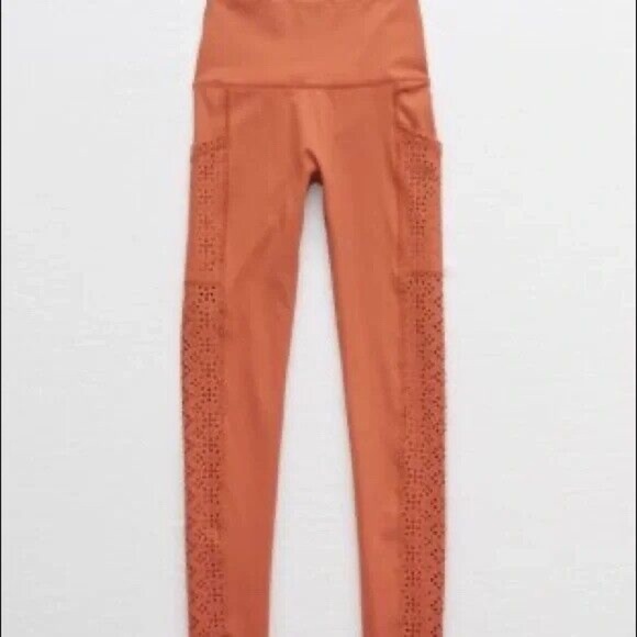 Aerie Women's Orange High-Waisted Leggings - Picture 1 of 5